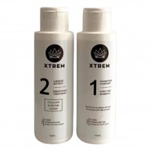 Xtrem Mini Kit Shampoing Purifiant 100ml + Lissage Soyeux 100ml