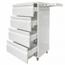 Guéridon en bois 4 tiroirs