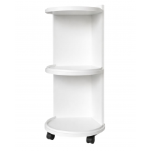 Guéridon en bois 3 Etages Blanc Coté Arrondi