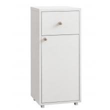 Porte Rouleaux Blanc en bois 1 tiroir