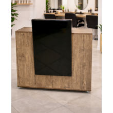 Comptoire Caisse Effet Bois Naturel 1 Tiroir